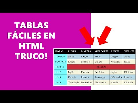 Crear tablas en HTML, truco fácil y rápido y luego cómo dar formato a la tabla usando CSS