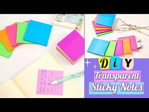 How to make transparent sticky notes at home _ DIY sticky notes