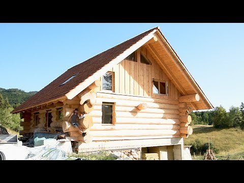 I Built a Log Cabin From Scratch — Full Timelapse Build (No Talking)