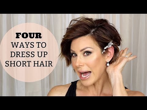 STYLING SHORT HAIR: 4 Hairstyles with Curls & Updos That Dress Up Your Hair!