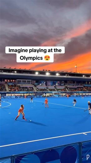 imagine playing at the Olympics 😍 #hockey #fieldhockey #paris #olympics #sunset