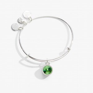 Peridot August Birthstone Charm Bangle