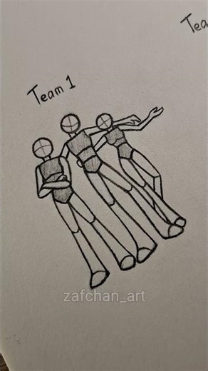 How to draw trio body tutorial ✨️ #drawing #art #tutorial #howtodraw #shorts