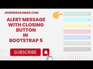 How to make alert message with close button in bootstrap #html #bootstrap #alert #close #button