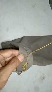 tutorial on shortening trousers that are too long without cutting them