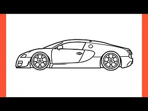 How to draw BUGATTI VEYRON SUPER SPORT 2010 easy / drawing bugatti ss 2011 sports car step by step