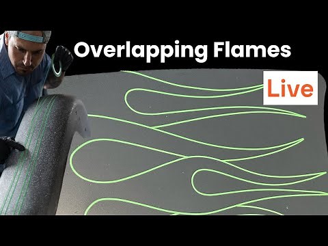 How to Tape Out and Paint Overlapping Flames: LiVE