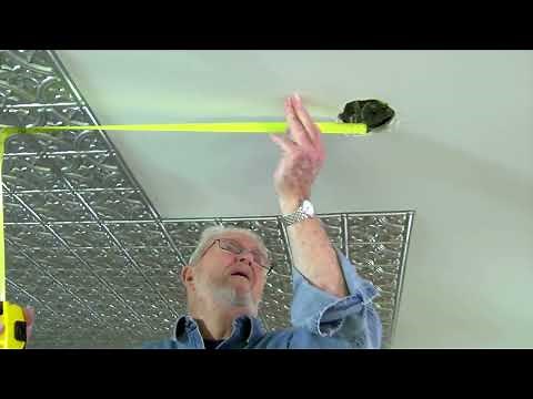 Create a Ceiling Design - How-to Install False Tin Ceiling Tiles