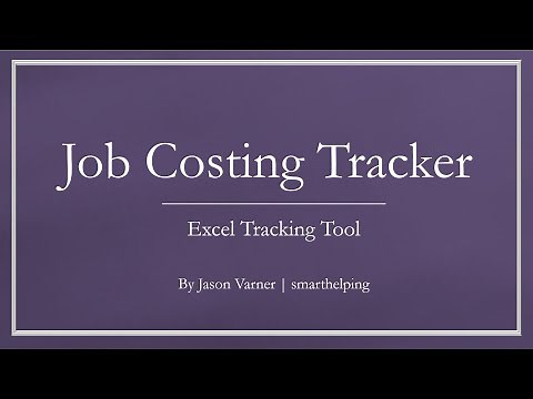 Job Costing Dashboard / Tracker in Excel