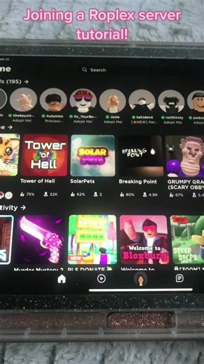 Tutorial on to join a roplex server!!#roplex#roblox#servers#rich#adoptme#group#toomanyhashtags