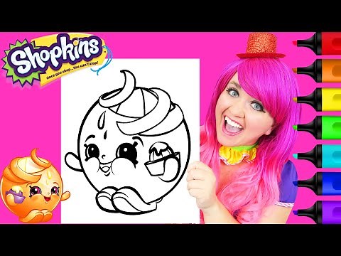 Coloring Shopkins Juicy Orange | Markers