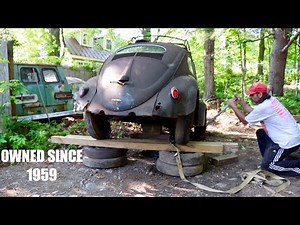 Oval Vw Beetle Rescue - Rare 1956 found Sitting 40 Years Pulled from its Grave - Saving it!