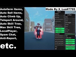 YBA NU OP Script | Autofarm Items, Auto Sell, Climb, TP, Auto Max Skill Tree, etc.