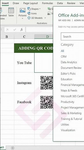 Generating QR Code in Excel | How to Add QR Code in MS Excel