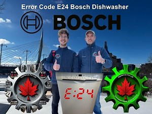 Error Code E24 Bosch Dishwasher Water Does Not Drain and the Display Shows the E24 Symbols - Repair