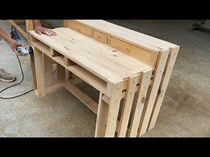Creative Wooden Pallets Recycling Ideas Worth Doing // How To Make A Pallet Computer Desk