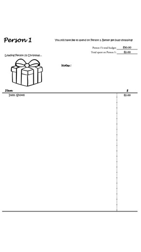 Christmas Budget Planner | Gift Tracker Excel Template (instant Download) - Etsy