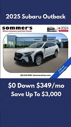 Sommer's Subaru Dealer Milwaukee | Subaru Lease & Finance | #subaru #milwaukee #subaruoutback