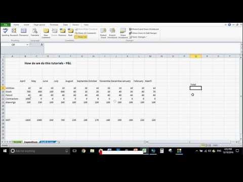 How to track finances and create a profit and loss spreadsheet