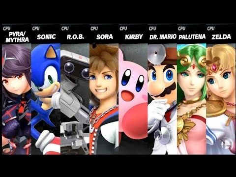 Pyra / Mythra VS Sonic VS R.O.B. VS Sora VS Kirby VS Dr. Mario VS Palutena VS Zelda Smash Ultimate