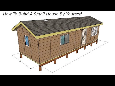 Ep. 2 - How to build a small house by yourself, complete details – Foundation, floor and walls