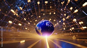 Global Spin: A World Map Globe Spinning Like a Bowling Ball