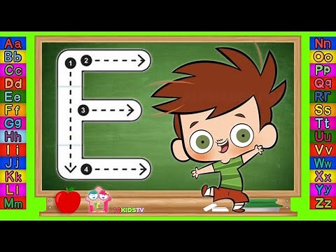 How to Write Letter E for Children | ABC for Toddlers, Preschool | Alphabet for Kids