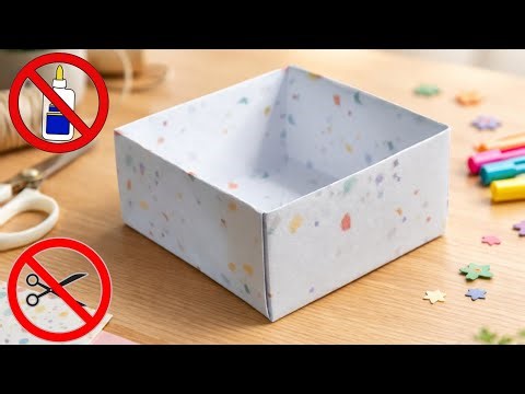 How to Make a Paper Box Without Glue | Easy Origami Paper Box Tutorial