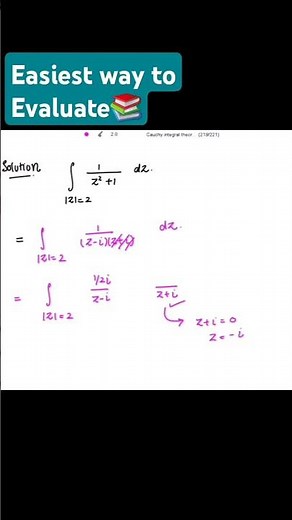 Cauchy's Integral Formula Examples #shorts #complexanalysis #maths