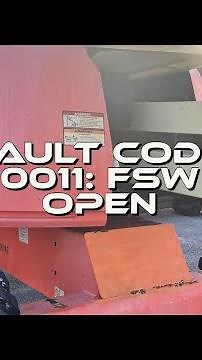 Fault Code 0011: FSW Open | JLG Boom Lift