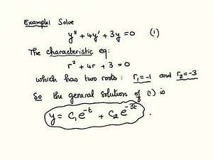 Second Order Linear ODEs with Constant Coefficients