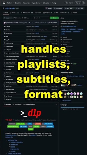 yt-dlp - Download Any Video (Command Cheat Sheet) #opensource #coding #privacyfirst #shorts