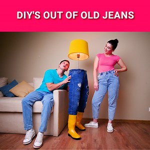 143K views · 470 reactions | Turn your ragged jeans into a stylish jacket or cozy pouf! | Fabiosa Daily | Facebook