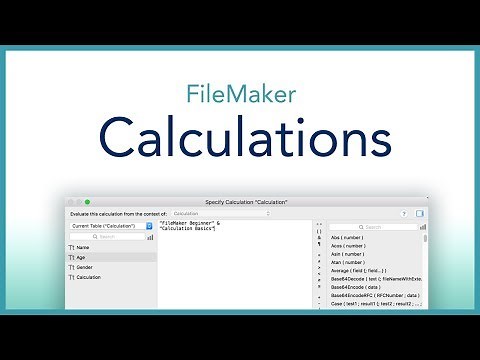 FileMaker Calculation Basics