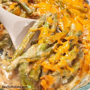 Paula Deen’s Green Bean Casserole {Southern VIDEO} - Key To My Lime