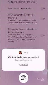How To Enable Use Screen Lock To Hide Tabs in Private Browsing on Firefox #firefoxbrowser #firefox
