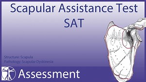 13 reactions | Shoulder Assessment Series Part 21: Scapular Assistance Test (SAT) The Scapular Assistance Test assesses for scapular dyskinesis, which is often the case with shoulder patients or sometimes the underlying reason for shoulder problems in the first place. If this test is positive, you can assume that your patient is lacking lateral rotation of the scapula, which is necessary for the humerus to abduct (and flex) without impinging. | Physiotutors | Facebook