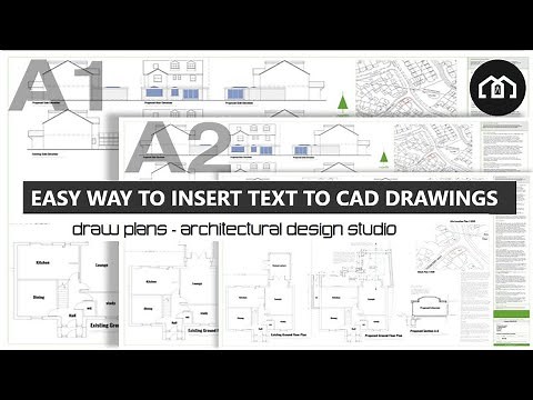 Easy Way To Insert Text To CAD Drawings | AutoCAD + TurboCAD | How To Use CAD | Cad Tutorials