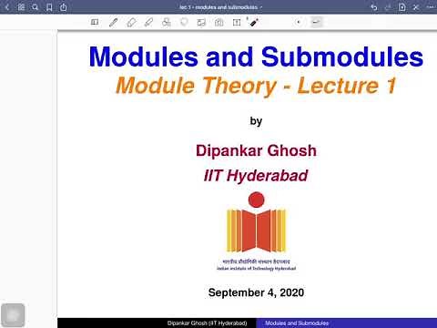 Module theory - Lecture 1 - Modules and submodules