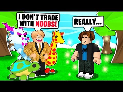 Rich Guy *REFUSED* To Trade With This NOOB... He Made Him Regret It! (Roblox Adopt Me)