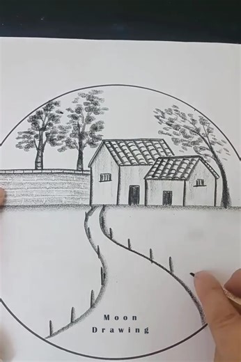 Amazing Skill Pencil Art Drawing | Moon Drawing