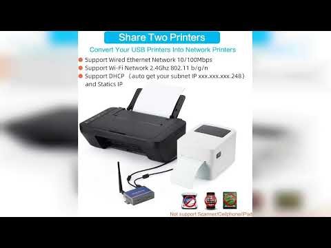 Review: Wireless Print Server for USB Printer (NOT Plug&Play), 2 Port USB Print Server, Conver...
