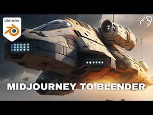 Lets make a 3D Scifi Spaceship - Midjourney to 3D model using Blender