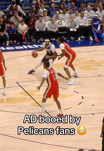 Pelicans fans still mad at AD. 😅 #anthonydavis #pelicans #mavericks #nba #basketball