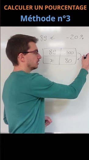 CALCULER UN POURCENTAGE en moins d'1 minute - Méthode 3