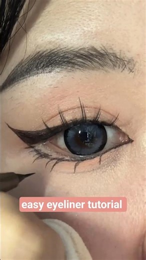 Full Eyeliner Made Easy Using Just Your Hands! Beginner Eyeliner Tutorial & Recommendation #eyeliner