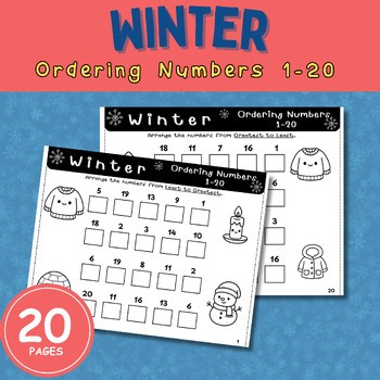 Ordering Numbers 1–20 | Winter Math Worksheets for Kids