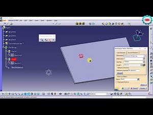 50. Rectangular Pattern - CATIA Part design