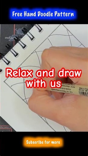 Free‑Hand Doodle Pattern Tutorial | Easy & Relaxing Art for Beginners #shorts