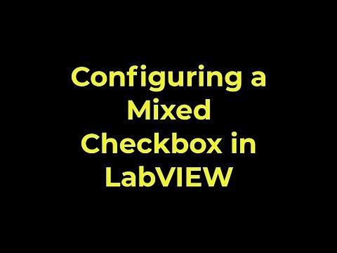 LabVIEW - Configuring a Mixed Checkbox